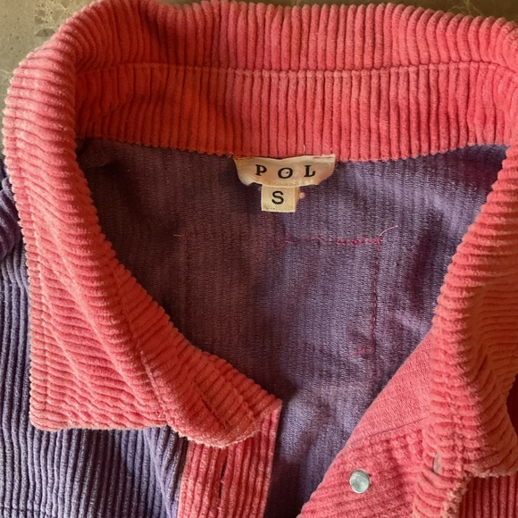 POL Corduroy Cropped denim Jacket collared Sz Small 90s EUC - Picture 3 of 8
